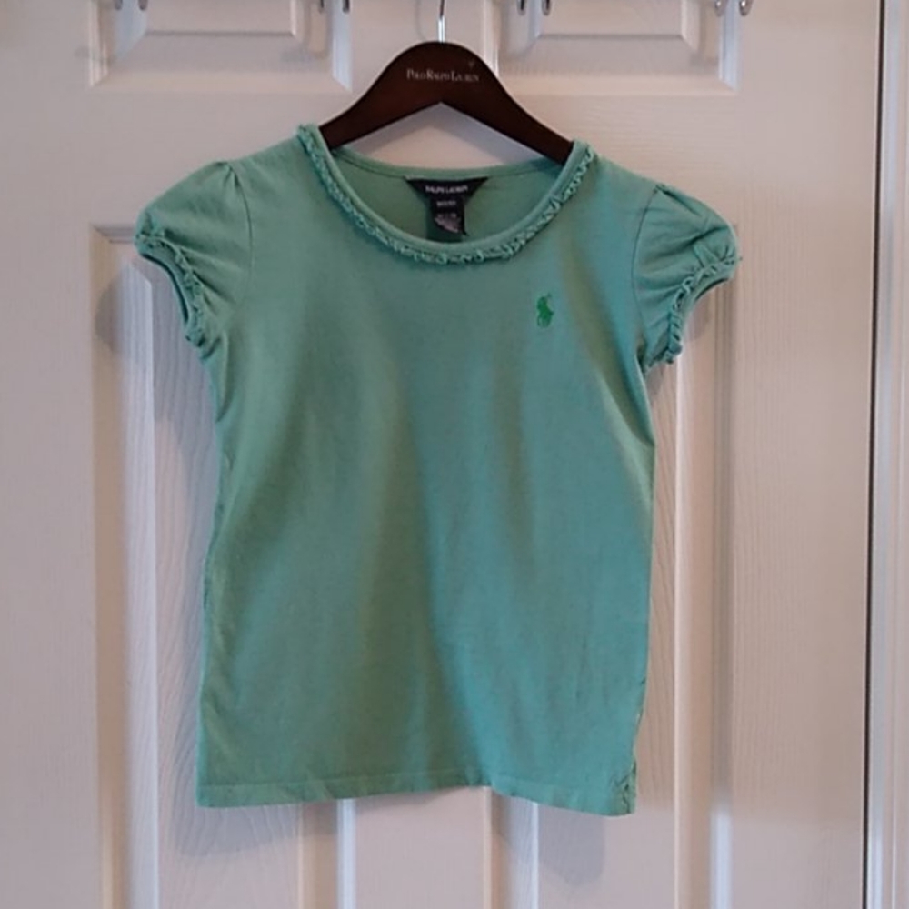 Ralph Lauren Ruffled Crew Neck Tee